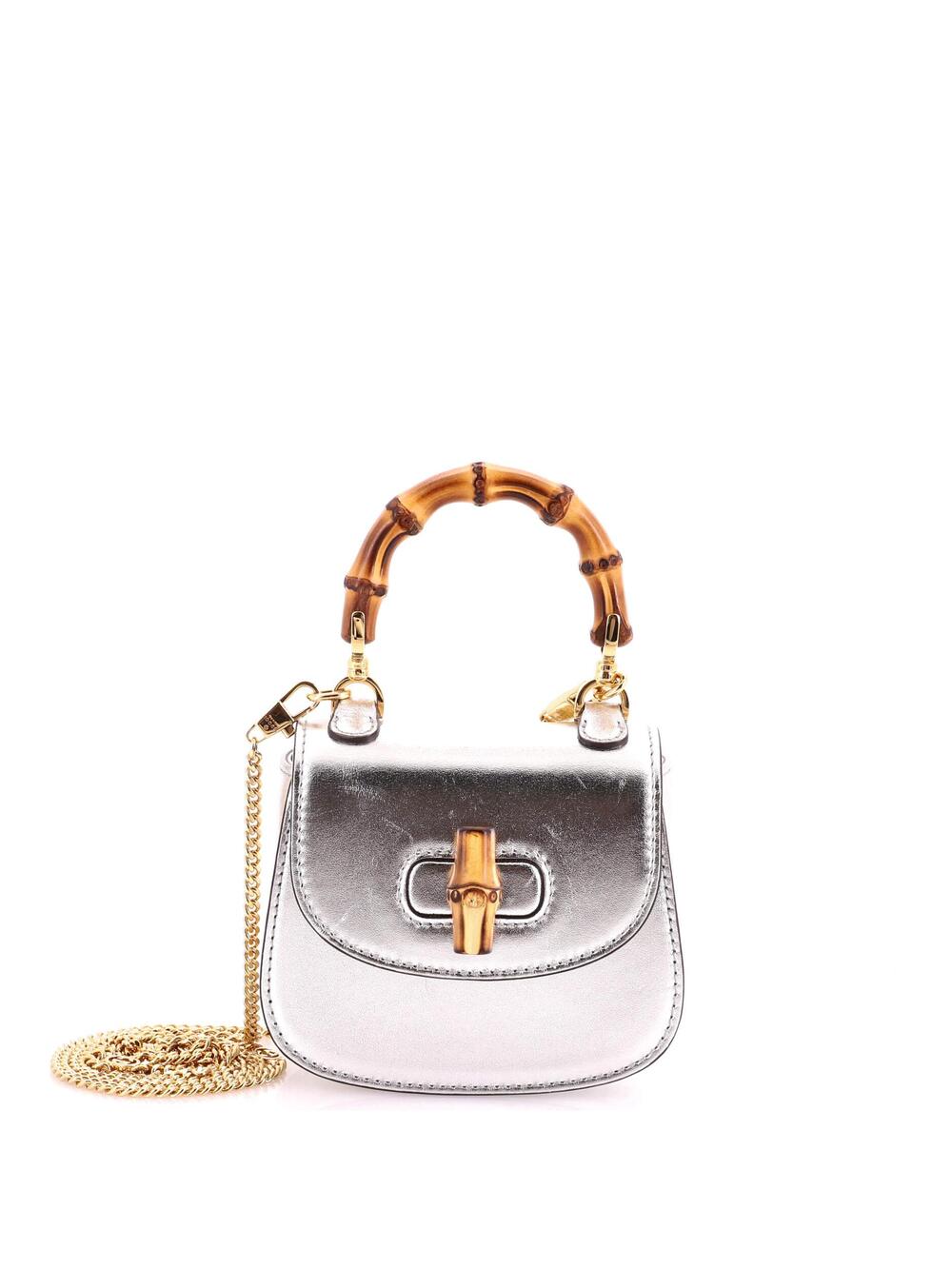 Gucci Bamboo Top Handle Bag Leather #370073G10B